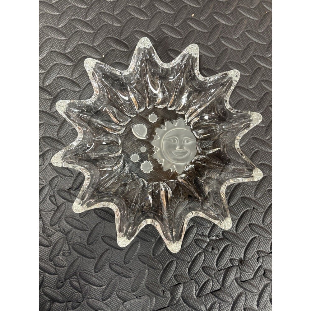 Studio Nova Mikasa Crystal Heavens Gate Sun Moon Stars Glass Bowl Sunshine Shape